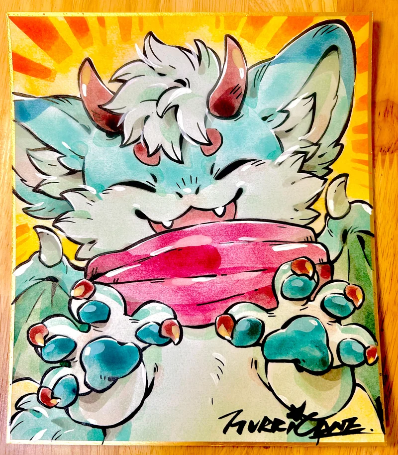 愉悅簽繪小龍！