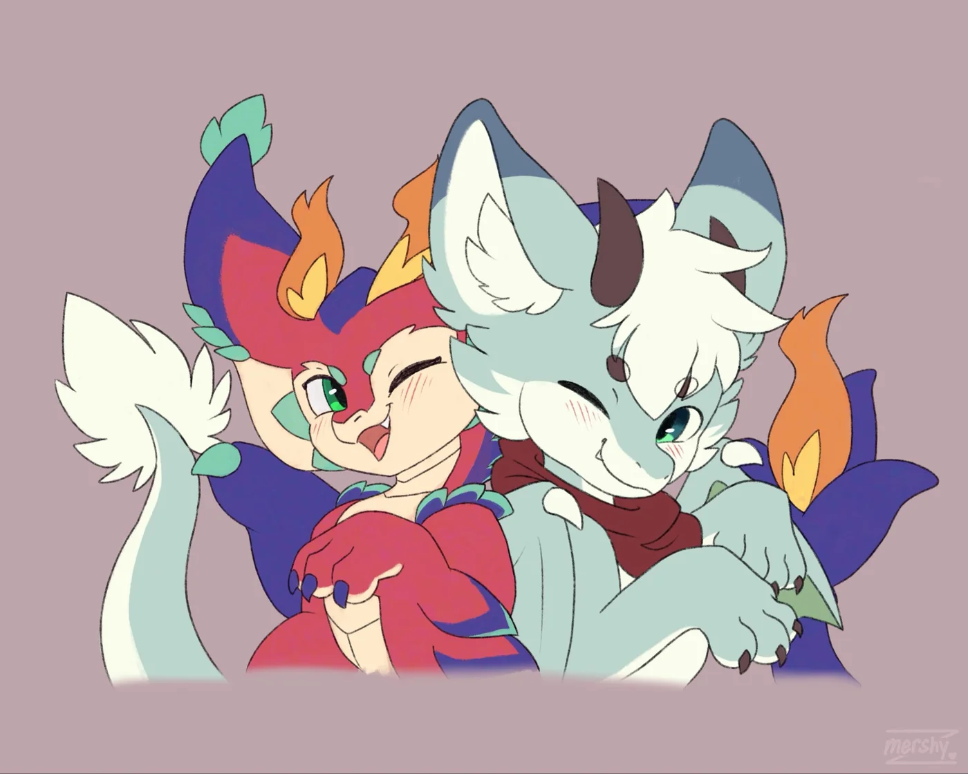 兩隻可愛小龍！